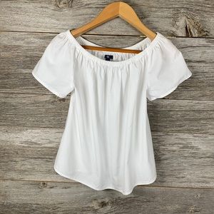 GAP off shoulder white top
